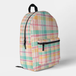 Multicolor Checkered Kariert Bedruckter Rucksack