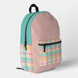 Multicolor Checkered Kariert Bedruckter Rucksack