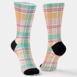 Multicolor Checkered Kariert Socken