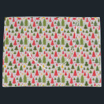 Multicolor Christmas Tree Große Geschenktüte<br><div class="desc">Eine farbenfrohe Weihnachts- oder Wintergeschenktüte mit Illustrationen von Weihnachtskiefern. Das ist ein großartiges Design für Weihnachten,  Neujahr und Winter Geburtstagsgeschenke.</div>