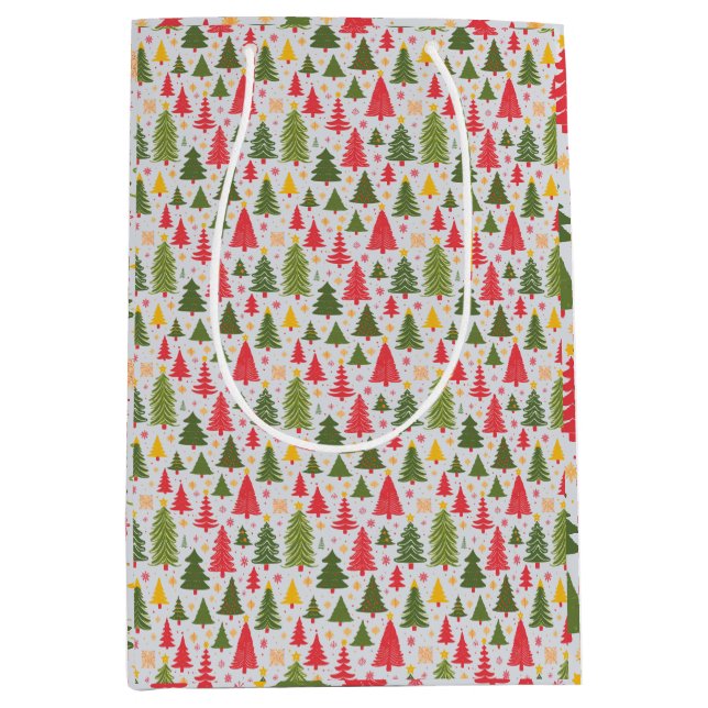Multicolor Christmas Tree Mittlere Geschenktüte (Vorderseite)