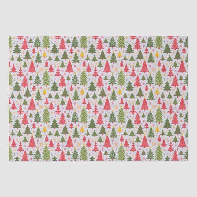 Multicolor Christmas Tree Seidenpapier (Vorderseite)