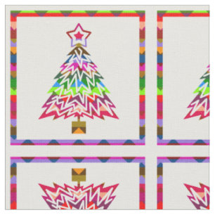 Multicolor Christmas Trees #3 Stoff