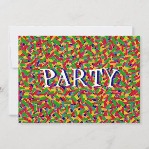 Multicolor Confetti Einladung
