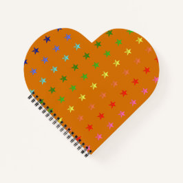 Multicolor Crayon Stars Notizbuch