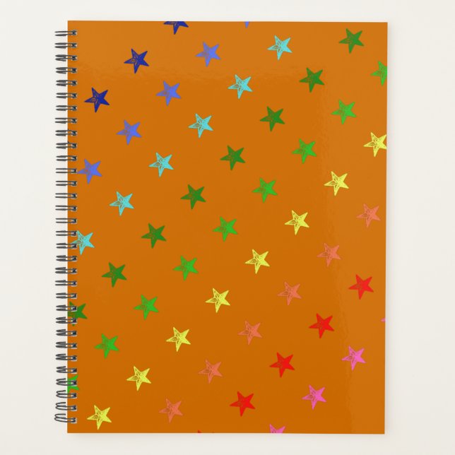 Multicolor Crayon Stars Planer (Vorderseite)