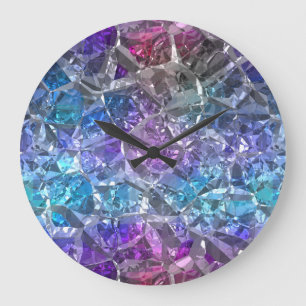 Multicolor Crystal Große Wanduhr