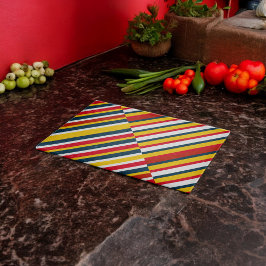 Multicolor Diagonale Streifen Schneidebrett