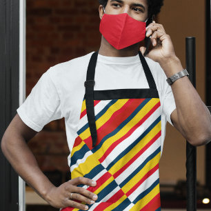 Multicolor Diagonale Streifen Schürze
