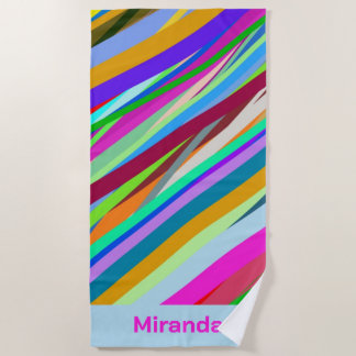 Multicolor-Diagonalmuster Strandtuch