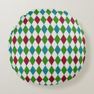Multicolor-Diamant-Glitter Rundes Kissen