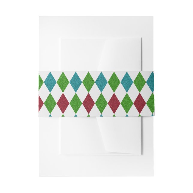 Multicolor Diamond Glitzer Einladungsbanderole (Vorderseite Beispiel)