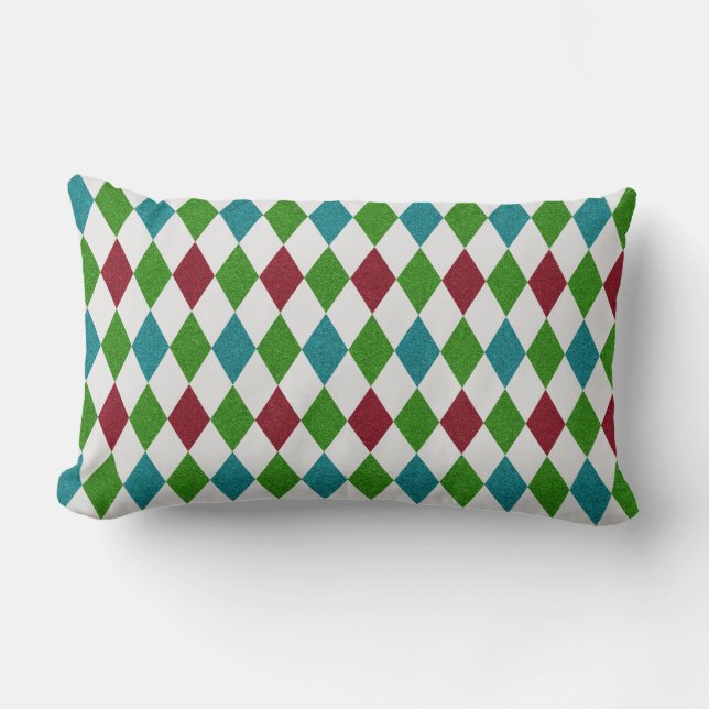 Multicolor Diamond Glitzer Lendenkissen (Vorderseite)