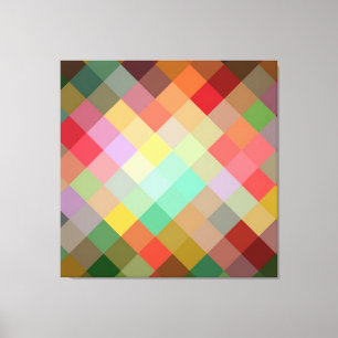 Multicolor Diamond Nahtloses Muster 2 Leinwanddruck