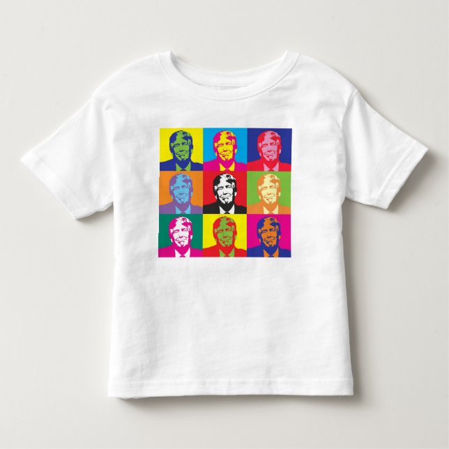 Multicolor Donald Trump Kleinkind T-shirt (Vorderseite)