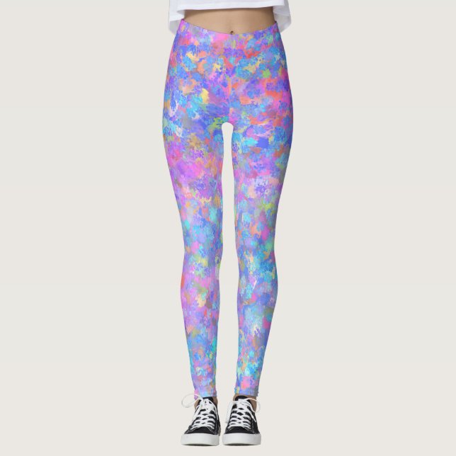 Multicolor Dot Art Leggings (Vorderseite)