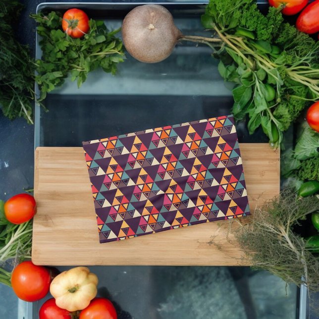 Multicolor-Dreieck-Formen Geschirrtuch ( Kitchen Towel)