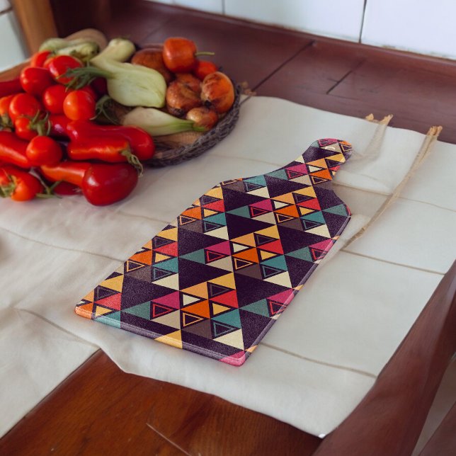 Multicolor-Dreieck-Formen Schneidebrett (Chopping Board)