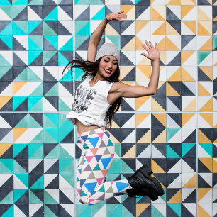 Multicolor-Dreieck Leggings