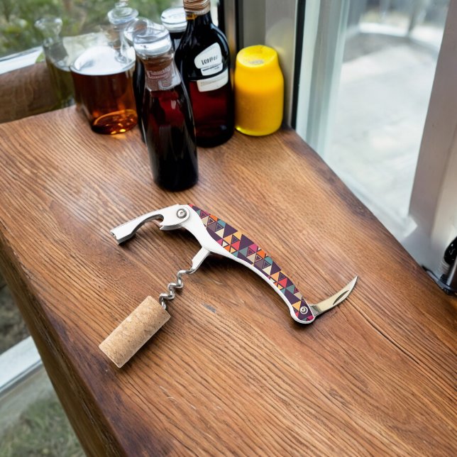 Multicolor-Dreieck-Schnittplatine Kellnermesser (Corkscrew Bottle Opener)