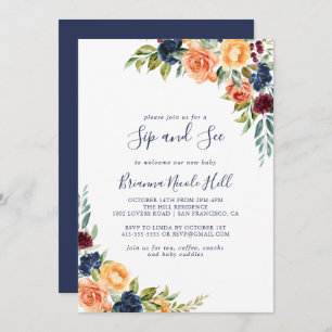 Multicolor Elegant Blumenschlauch und See Einladung