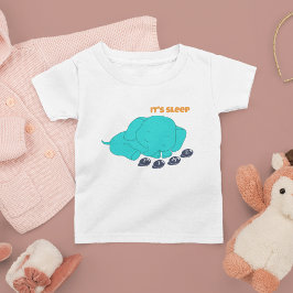 Multicolor Elephant Cartoon Baby T-shirt