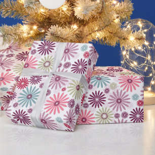 Multicolor-ethnisches pastellfarbenes florales nah geschenkpapier