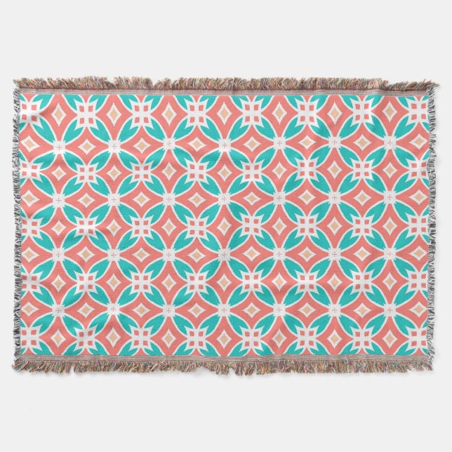 Multicolor-Ethno-Muster Decke (Vorderseite)