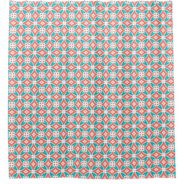 Multicolor-Ethno-Muster Duschvorhang (Vorderseite)