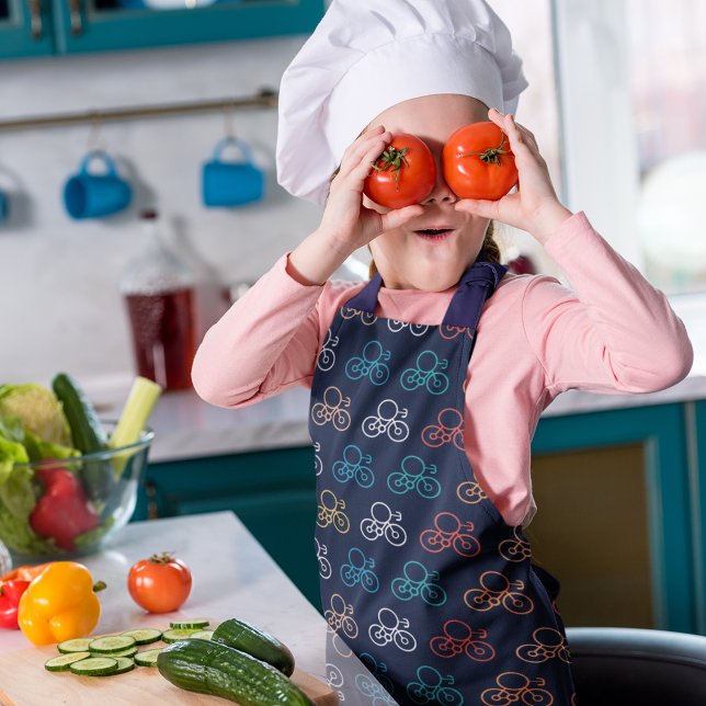 Multicolor-Fahrradmuster Schürze (bicycle apron)