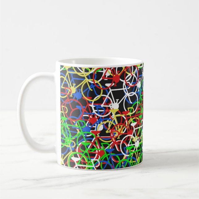 Multicolor-Fahrradtasse Kaffeetasse (Links)