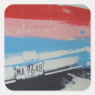 Multicolor fender quadratischer aufkleber