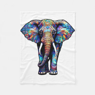 Multicolor-Festgläser-Elephant 3 Fleecedecke