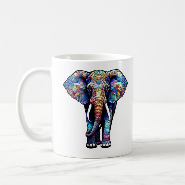 Multicolor-Festgläser-Elephant 3 Kaffeetasse (Links)