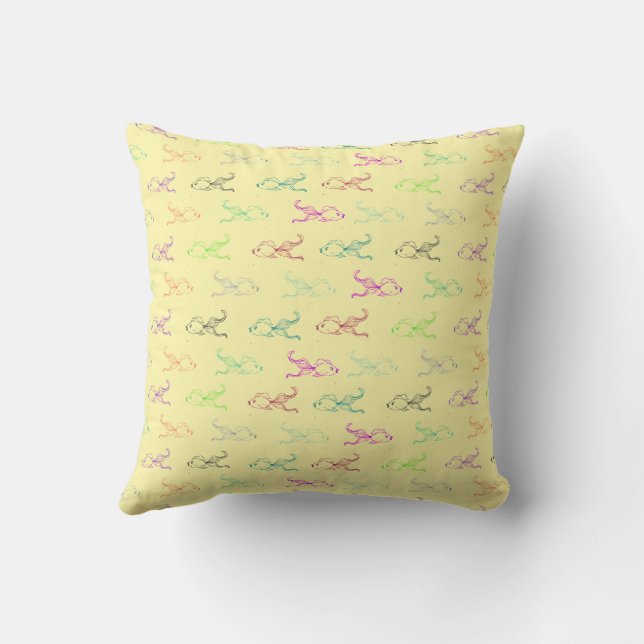 Multicolor Fish Accent Pillow Kissen (Rückseite)