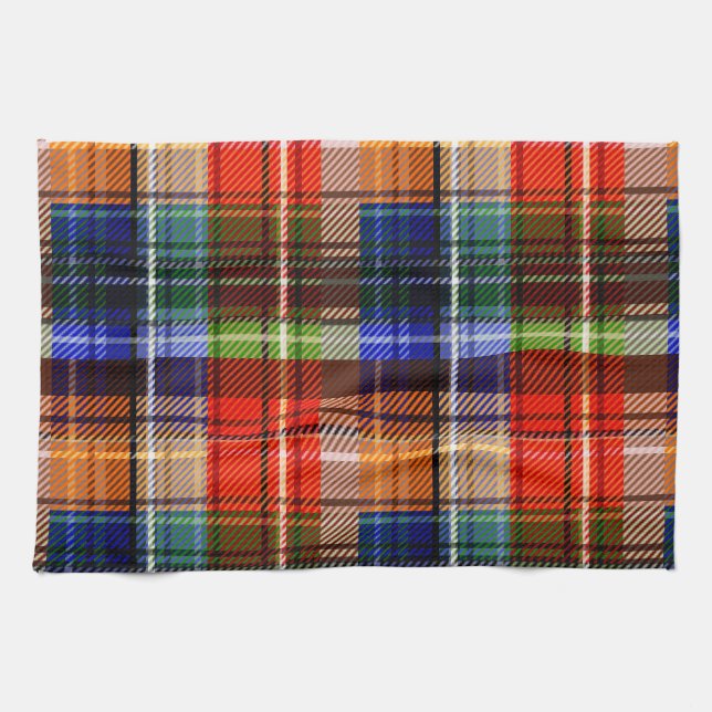 Multicolor Flannel Kariert Tartan Muster Geschirrtuch (Horizontal)
