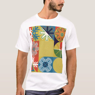 Multicolor Geometrie: Hintergrund der lokalen Schn T-Shirt