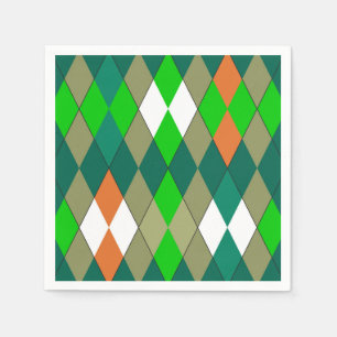 Multicolor geometrische Muster Rhombusse Minimalis Serviette