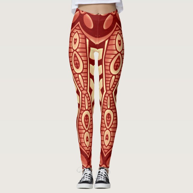 Multicolor geometrisches Muster "Ratti_Creative_Ar Leggings (Vorderseite)