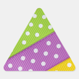 Multicolor-Gepunktet-Band Dreieckiger Aufkleber