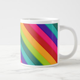 Multicolor gestreift Jumbo-Tasse