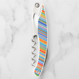 Multicolor gestreiftes Muster kann kühler werden Kellnermesser