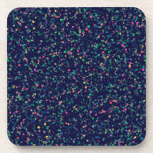 Multicolor Glitzer Confetti Getränkeuntersetzer