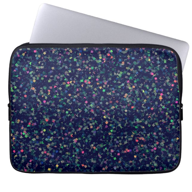 Multicolor Glitzer Confetti Laptopschutzhülle (Vorderseite)
