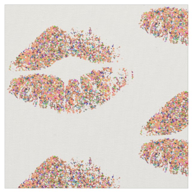 Multicolor Glitzer Lips #25 Stoff (Nahaufnahme)