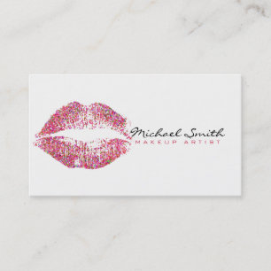 Multicolor Glitzer Lips Stilvolles Makeup Artist # Visitenkarte