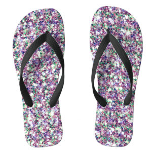 Multicolor-Glitzer-Textur Flip Flops