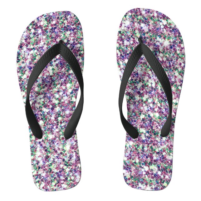 Multicolor-Glitzer-Textur Flip Flops (Fußbett)