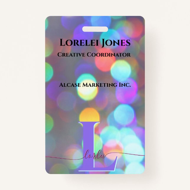 Multicolor-Glitzern Ausweis (Vorderseite)