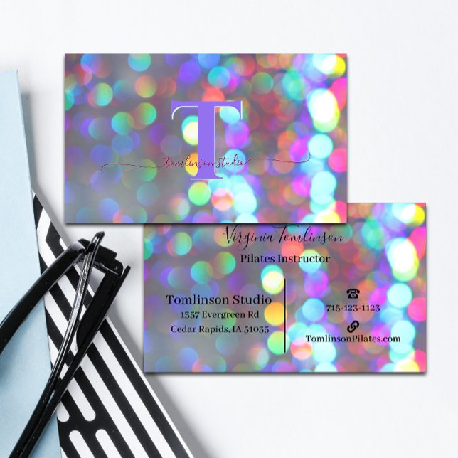 Multicolor-Glitzern Visitenkarte (Von Creator hochgeladen)